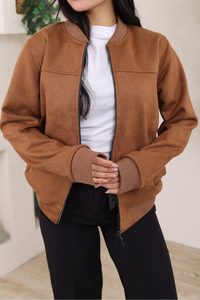 KADIN RELAX FİT BOMMBER SÜET CEKET KADIN RELAX FİT BOMMBER SÜET CEKET