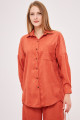 Kadın Somon Cepli Oversize İnce Fitilli Kadife Gömlek ARM-24K001076 Kadın Somon Cepli Oversize İnce Fitilli Kadife Gömlek ARM-24K001076
