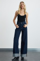 Reıne Kadın Regular Fit Yüksek Bel Katlamalı Paça Detaylı Premium Mavi Jeans Reıne Kadın Regular Fit Yüksek Bel Katlamalı Paça Detaylı Premium Mavi Jeans