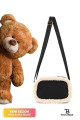 Orijinal Kürklü Peluş Mini Omuz Çantası Çapraz Ayarlanabilir Askılı Fermuarlı Kol ve Omuz Çantası Orijinal Kürklü Peluş Mini Omuz Çantası Çapraz Ayarlanabilir Askılı Fermuarlı Kol ve Omuz Çantası