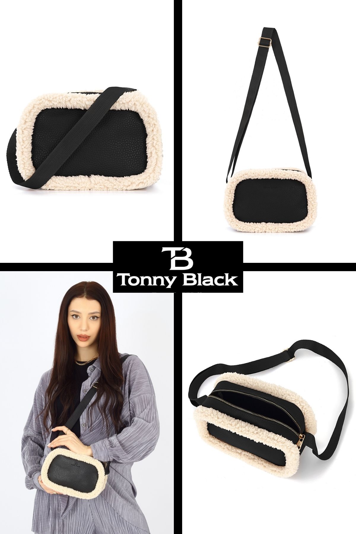 Orijinal Kürklü Peluş Mini Omuz Çantası Çapraz Ayarlanabilir Askılı Fermuarlı Kol ve Omuz Çantası Orijinal Kürklü Peluş Mini Omuz Çantası Çapraz Ayarlanabilir Askılı Fermuarlı Kol ve Omuz Çantası