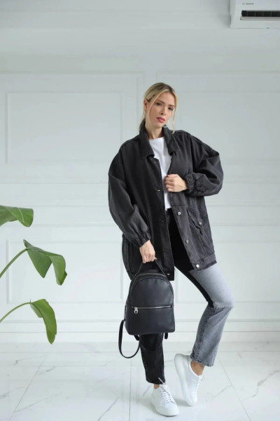 KOPYA - Kadın oversize salaş kot ceket KOPYA - Kadın oversize salaş kot ceket