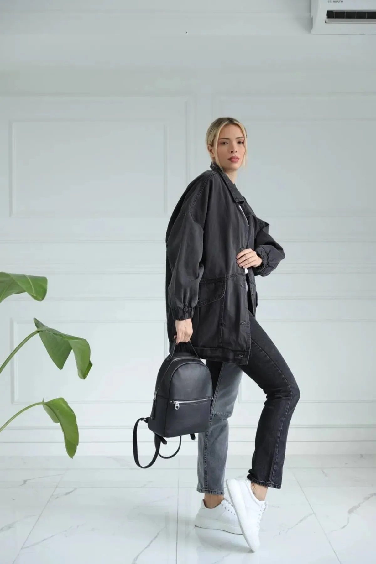 KOPYA - Kadın oversize salaş kot ceket KOPYA - Kadın oversize salaş kot ceket