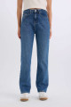 Straight Fit Yüksek Bel Bilek Boy Jean Yıkamalı Pantolon E0734AX24WN Straight Fit Yüksek Bel Bilek Boy Jean Yıkamalı Pantolon E0734AX24WN