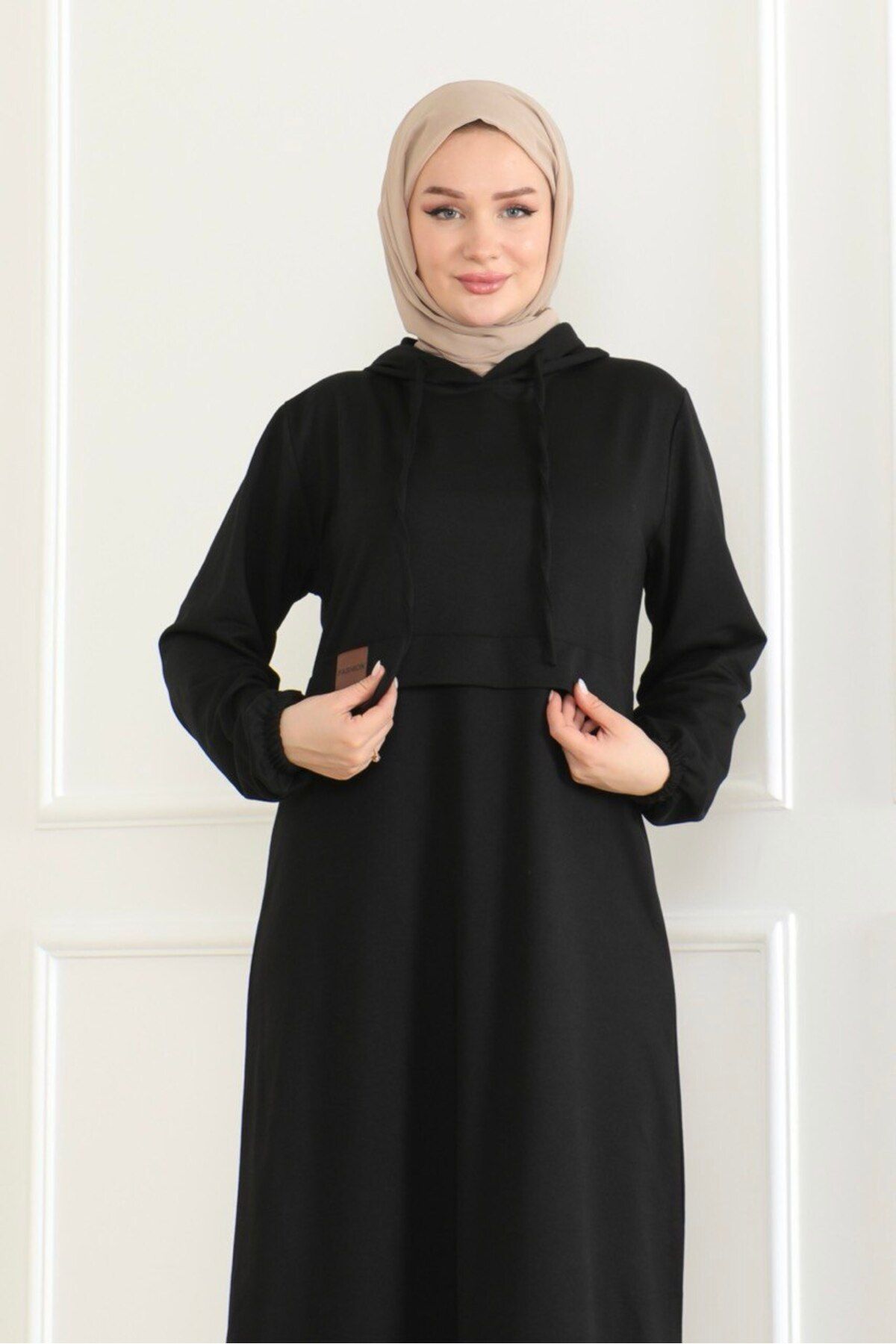 Penye Armalı Spor Elbise /E0501 - Siyah Penye Armalı Spor Elbise /E0501 - Siyah