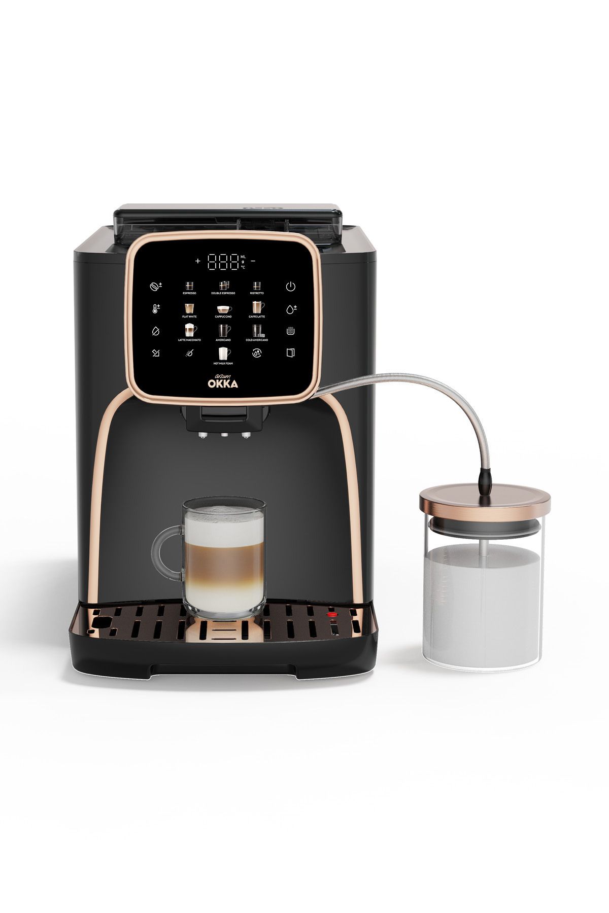 OK0028-04 Arzum Okka Espresso Pro M Tam Otomatik Espresso Makinesi - Bakır OK0028-04 Arzum Okka Espresso Pro M Tam Otomatik Espresso Makinesi - Bakır