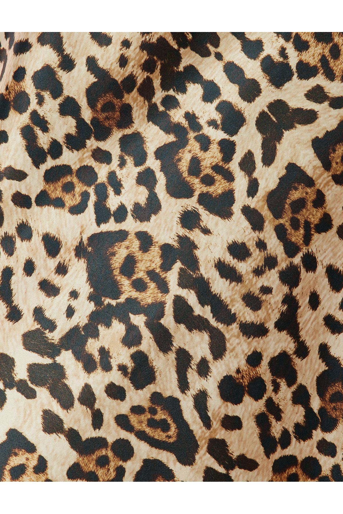 Uzun Saten Leopar Etek Standart Bel Uzun Saten Leopar Etek Standart Bel