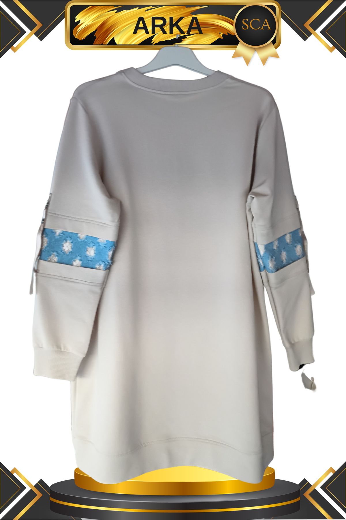 Kolları Kot Detaylı Premium Tunik Kolları Kot Detaylı Premium Tunik
