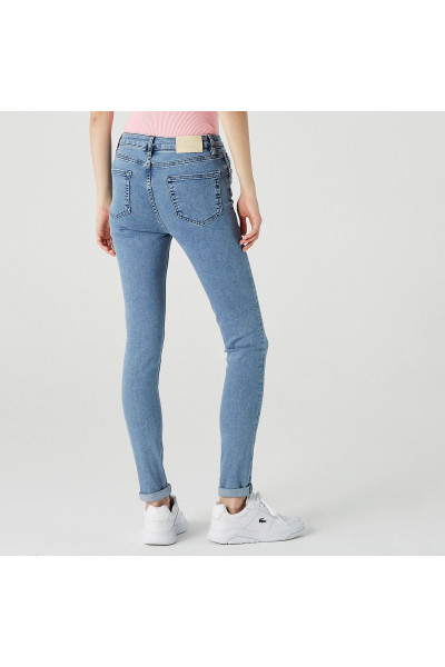 Kadın Skinny Fit Denim Mavi Pantolon Kadın Skinny Fit Denim Mavi Pantolon