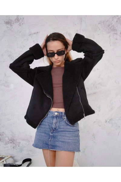 Kürklü Süet Mont Kürklü Süet Mont