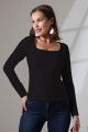 Panj Kadın Siyah Soft Touch Kare Yaka Ön Çift Kat Tulum Esnek Basic Uzun Kol Bluz & Penye & Body Panj Kadın Siyah Soft Touch Kare Yaka Ön Çift Kat Tulum Esnek Basic Uzun Kol Bluz & Penye & Body