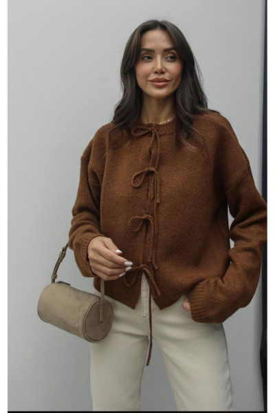 Kadın Taba Bağlama Detaylı Hırka Kadın Taba Bağlama Detaylı Hırka