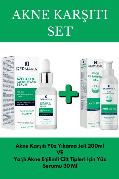 Akne Karşıtı Yüz Yıkama Jeli 200ml + Yağli Akne Eğilimli Cilt Tipleri İçin Yüz Serumu 30 Ml Akne Karşıtı Yüz Yıkama Jeli 200ml + Yağli Akne Eğilimli Cilt Tipleri İçin Yüz Serumu 30 Ml