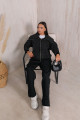SİYAH Taşlı Scuba Takım 32-3406 SİYAH Taşlı Scuba Takım 32-3406