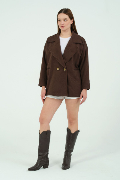 Kaşe Kaban Oversize Acı Kahve Kaşe Kaban Oversize Acı Kahve