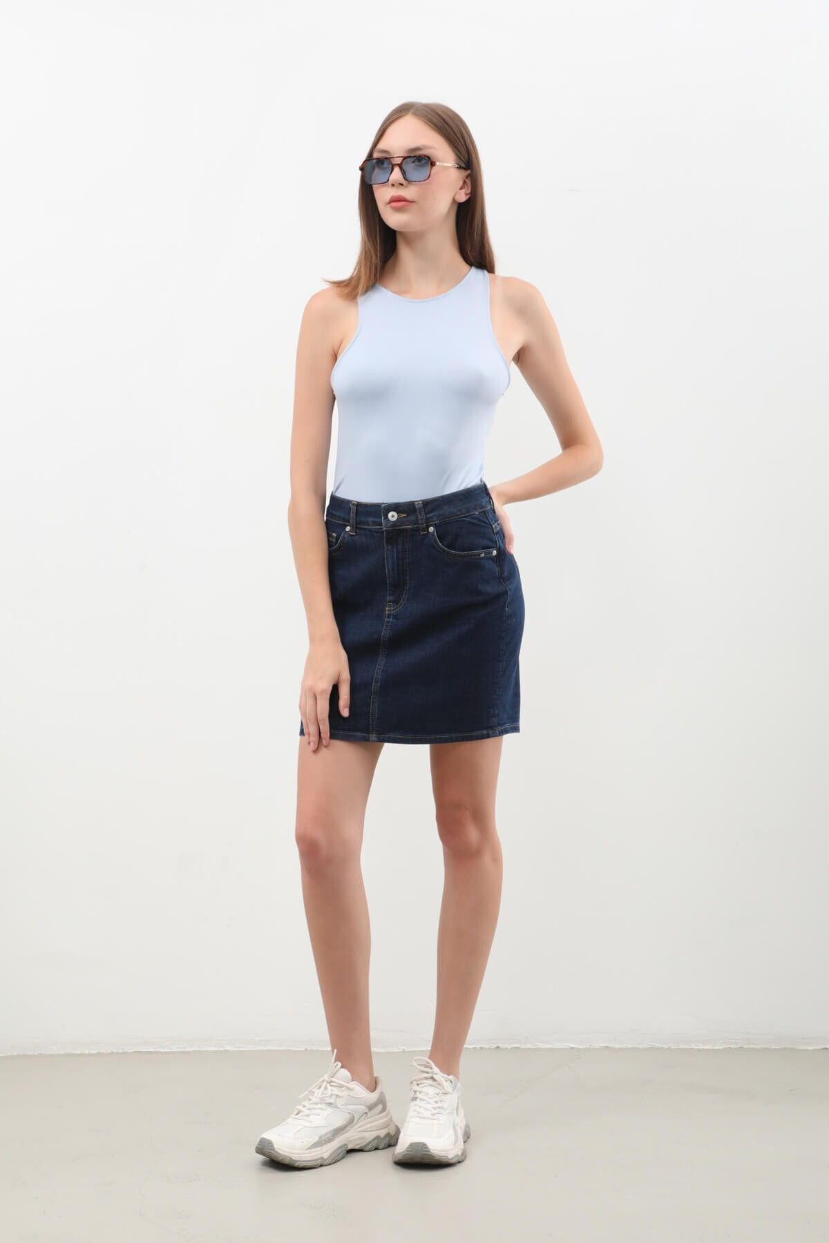 Kadın Rins Mini Jean Etek Kadın Rins Mini Jean Etek
