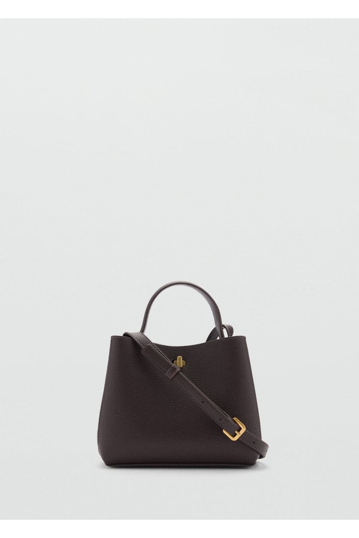 Metalik detaylı mini shopper çanta Metalik detaylı mini shopper çanta