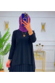 Kadın Sandy Lacivert Bluz Etek Piliseli Ikili Tesettür Etekli Takım Kadın Sandy Lacivert Bluz Etek Piliseli Ikili Tesettür Etekli Takım