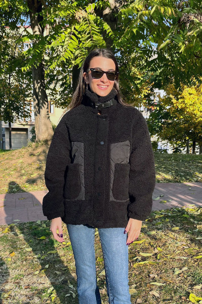 Kemer Detaylı Peluş Mont Kemer Detaylı Peluş Mont