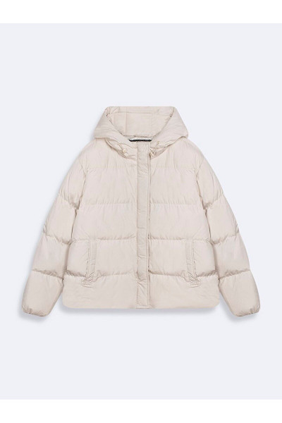 Kapüşonlu Şişme Bej Mont Kapüşonlu Şişme Bej Mont