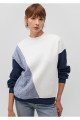 Renkli Bisiklet Yaka Sweatshirt 1S10291-80194