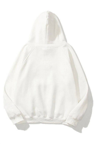 Unisex Beyaz Basic Sweatshirt Hoodie Unisex Beyaz Basic Sweatshirt Hoodie