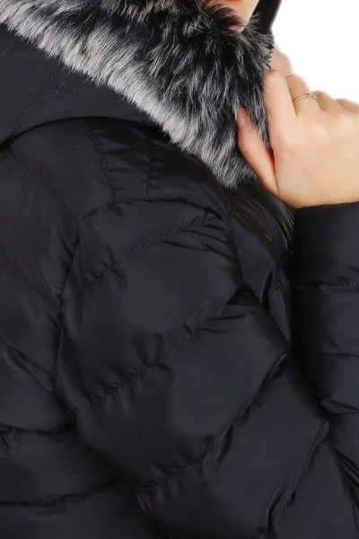Kadın Siyah Suni Kürklü Peluşlu Çıkarılabilir Kapüşonlu İçi Astarlı Şişme Uzun Mont&Kaban Kadın Siyah Suni Kürklü Peluşlu Çıkarılabilir Kapüşonlu İçi Astarlı Şişme Uzun Mont&Kaban