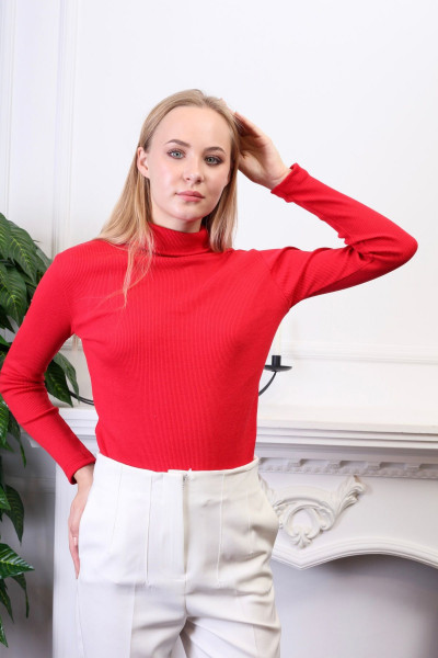 Unisex Kırmızı Pamuklu Balıkçı Yaka Kaşkorse Şardonlu Slimfit Boğazlı Kazak Unisex Kırmızı Pamuklu Balıkçı Yaka Kaşkorse Şardonlu Slimfit Boğazlı Kazak