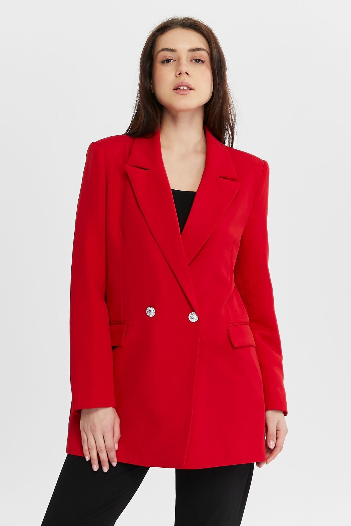 Oversize Dokuma Blazer Ceket Oversize Dokuma Blazer Ceket