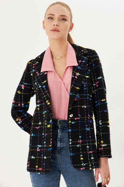 Kadın Pembe Tüvit Kumaş Tek Düğme Ceket ARM-25K001042 Kadın Pembe Tüvit Kumaş Tek Düğme Ceket ARM-25K001042