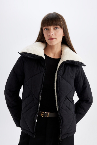 Su İtici Puffer Şişme Mont  Kapitoneli İçi Suni Kürklü Rüzgar Geçirmez Cepli  A0756AX24WN Su İtici Puffer Şişme Mont  Kapitoneli İçi Suni Kürklü Rüzgar Geçirmez Cepli  A0756AX24WN