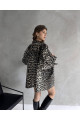 Leopar Desenli Çift Cep Oversize Denim Gömlek Ceket Leopar Desenli Çift Cep Oversize Denim Gömlek Ceket