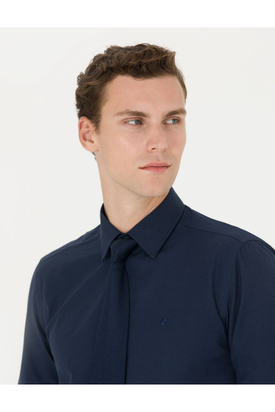 Lacivert Slim Fit Uzun Kollu Klasik Gömlek 50275816-VR033 Lacivert Slim Fit Uzun Kollu Klasik Gömlek 50275816-VR033