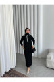 Oversize Düğmeli V Yaka Fitilli Triko Tesettür Elbise Fitilli Uzun Kışlık Tam Boy Elbise Oversize Düğmeli V Yaka Fitilli Triko Tesettür Elbise Fitilli Uzun Kışlık Tam Boy Elbise