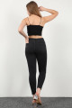 Kadın Paçası Yırtık Slim Fit Jean Pantolon Antrasit Kadın Paçası Yırtık Slim Fit Jean Pantolon Antrasit
