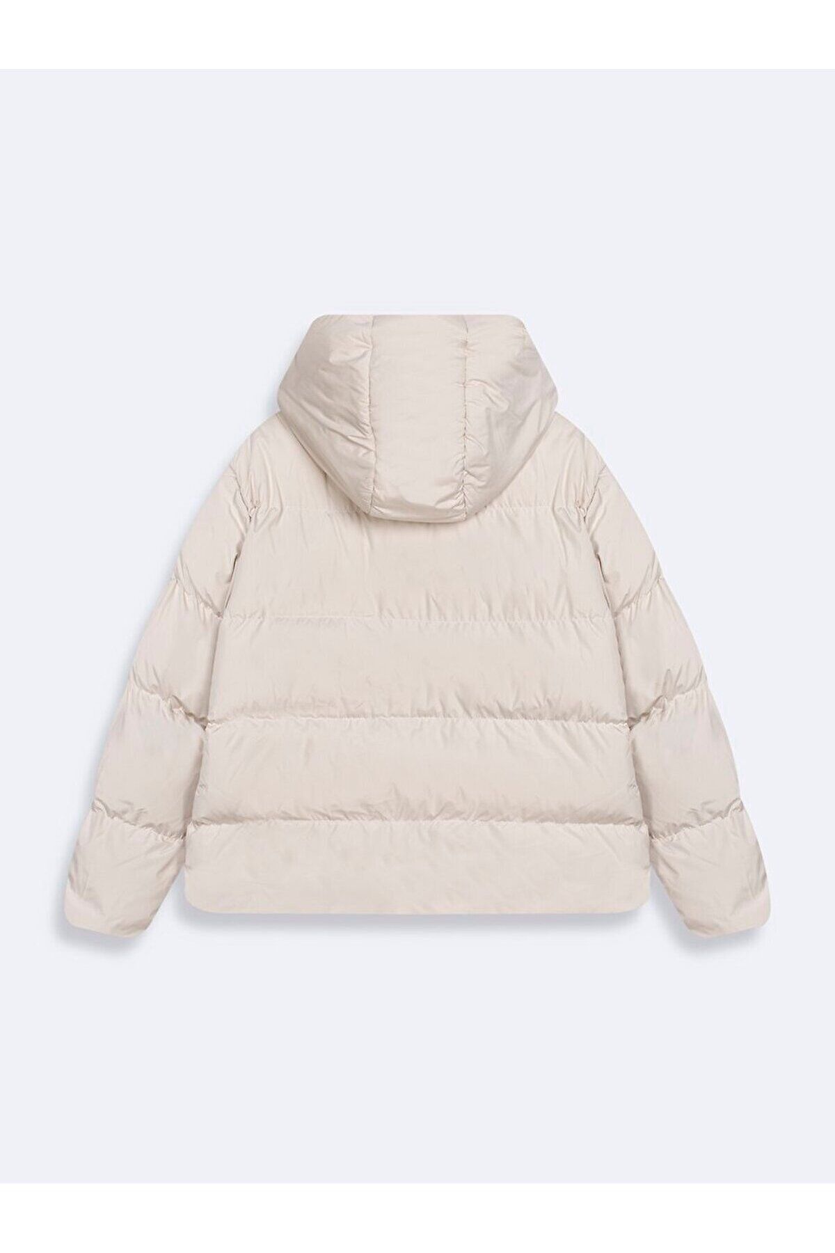 Kapüşonlu Şişme Bej Mont Kapüşonlu Şişme Bej Mont