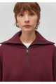 Yarı Fermuarlı Bordo Kazak Oversize / Geniş Kesim 1710574-70394 Yarı Fermuarlı Bordo Kazak Oversize / Geniş Kesim 1710574-70394
