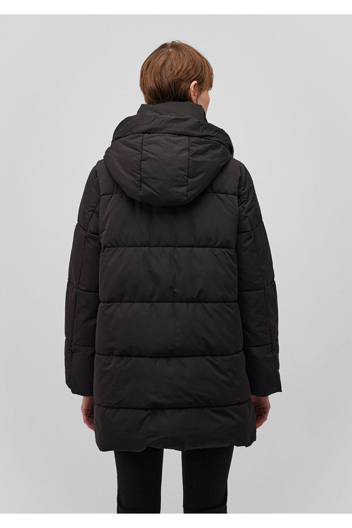 Kapüşonlu Siyah Şişme Mont 1110150-900 Kapüşonlu Siyah Şişme Mont 1110150-900