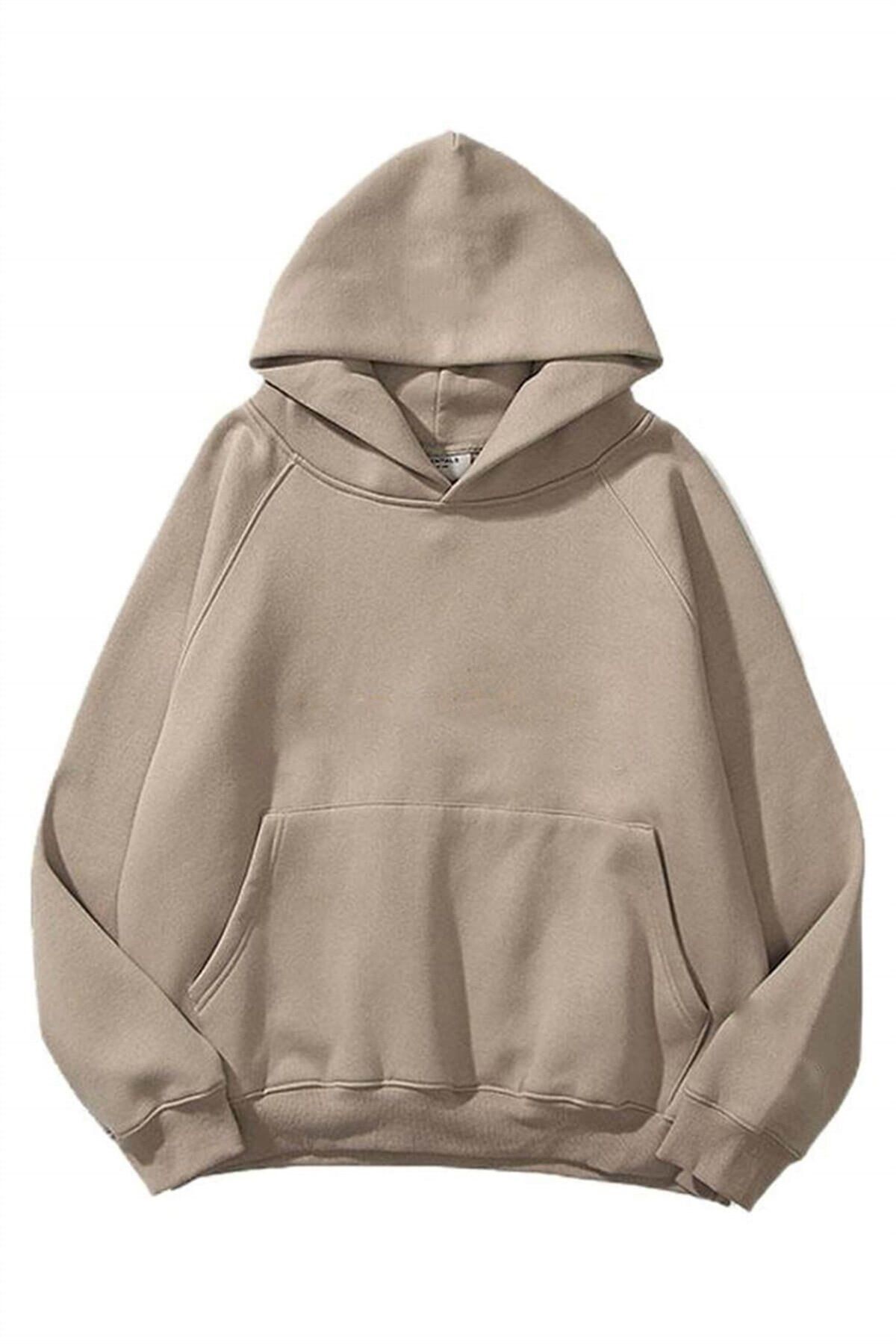 Unisex Taş Basic Sweatshirt Hoodie