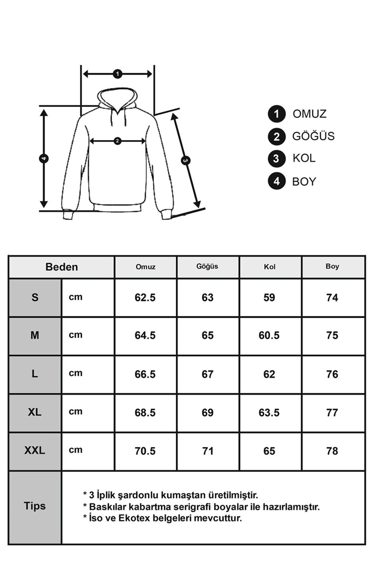 Unisex Soft Mavi Basic Sweatshirt Hoodie