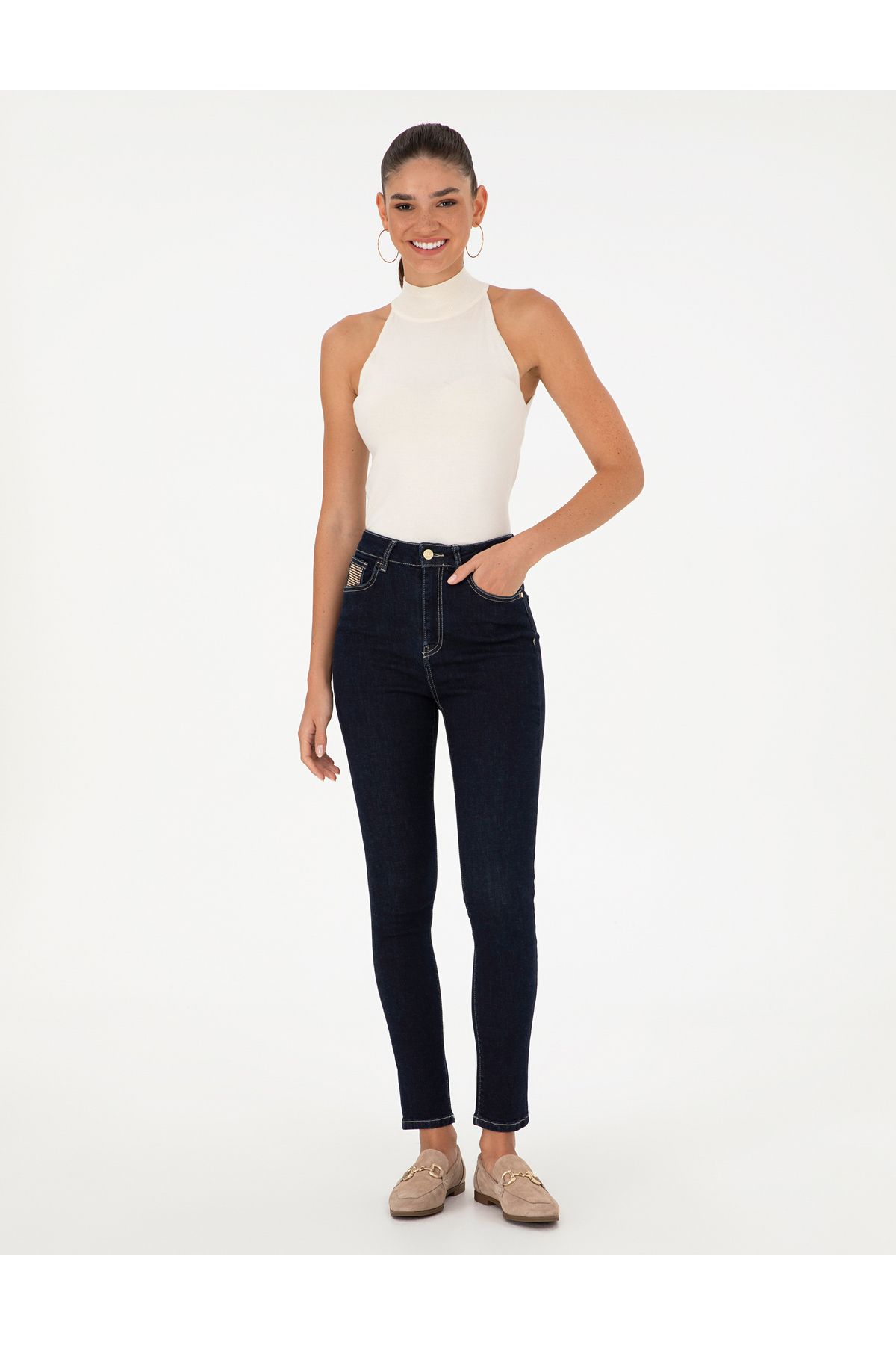 Koyu İndigo Skinny Fit Jean Pantolon 50291382-VR089 Koyu İndigo Skinny Fit Jean Pantolon 50291382-VR089