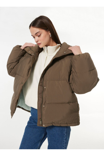 Kahve Kadın Şişme Mont RELAXED PUFFER Kahve Kadın Şişme Mont RELAXED PUFFER