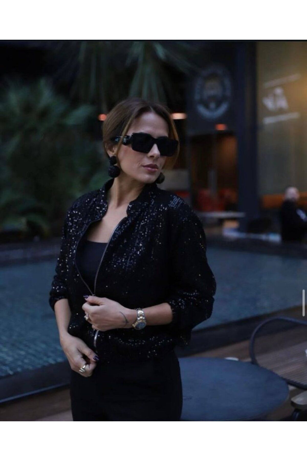 Kadın Uzun Kollu Full Pul Payet Detay Ceket Kadın Uzun Kollu Full Pul Payet Detay Ceket