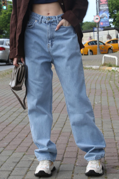 Mad Girls Açık Mavi Palazzo Jean Mg1151 Mad Girls Açık Mavi Palazzo Jean Mg1151