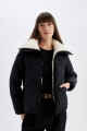 Su İtici Puffer Şişme Mont  Kapitoneli İçi Suni Kürklü Rüzgar Geçirmez Cepli  A0756AX24WN Su İtici Puffer Şişme Mont  Kapitoneli İçi Suni Kürklü Rüzgar Geçirmez Cepli  A0756AX24WN