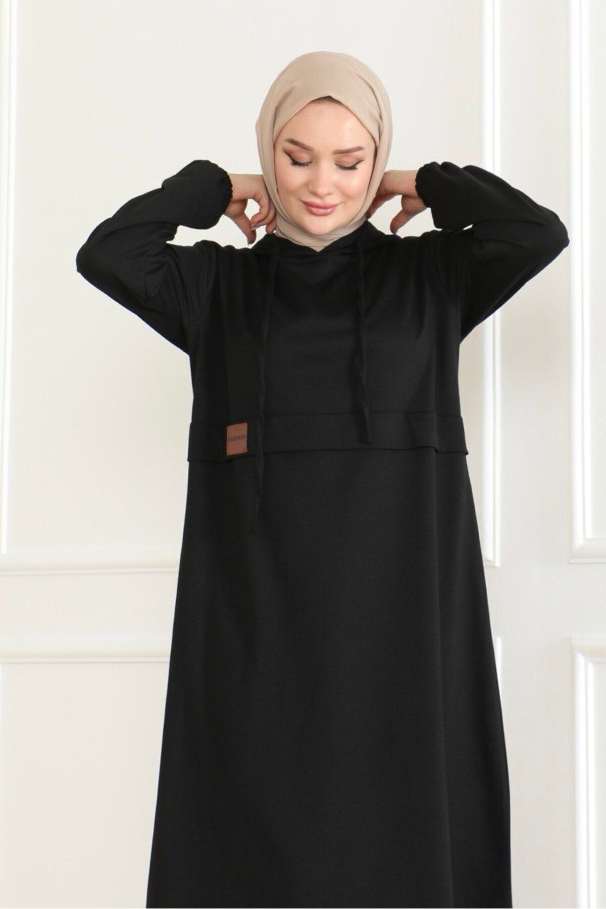 Penye Armalı Spor Elbise /E0501 - Siyah Penye Armalı Spor Elbise /E0501 - Siyah