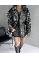 Leopar Desenli Çift Cep Oversize Denim Gömlek Ceket Leopar Desenli Çift Cep Oversize Denim Gömlek Ceket