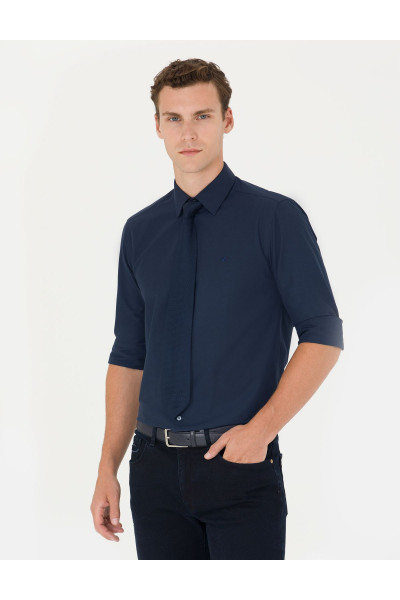 Lacivert Slim Fit Uzun Kollu Klasik Gömlek 50275816-VR033 Lacivert Slim Fit Uzun Kollu Klasik Gömlek 50275816-VR033