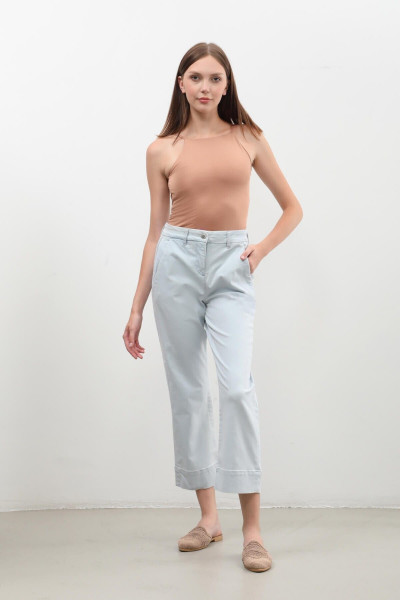 Kadın Paça Detaylı Likralı Jean Pantolon Kadın Paça Detaylı Likralı Jean Pantolon