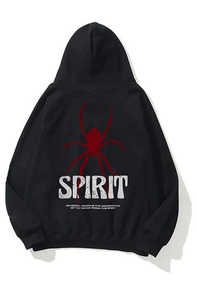 Unisex Spirit Sweatshirt Siyah Unisex Spirit Sweatshirt Siyah